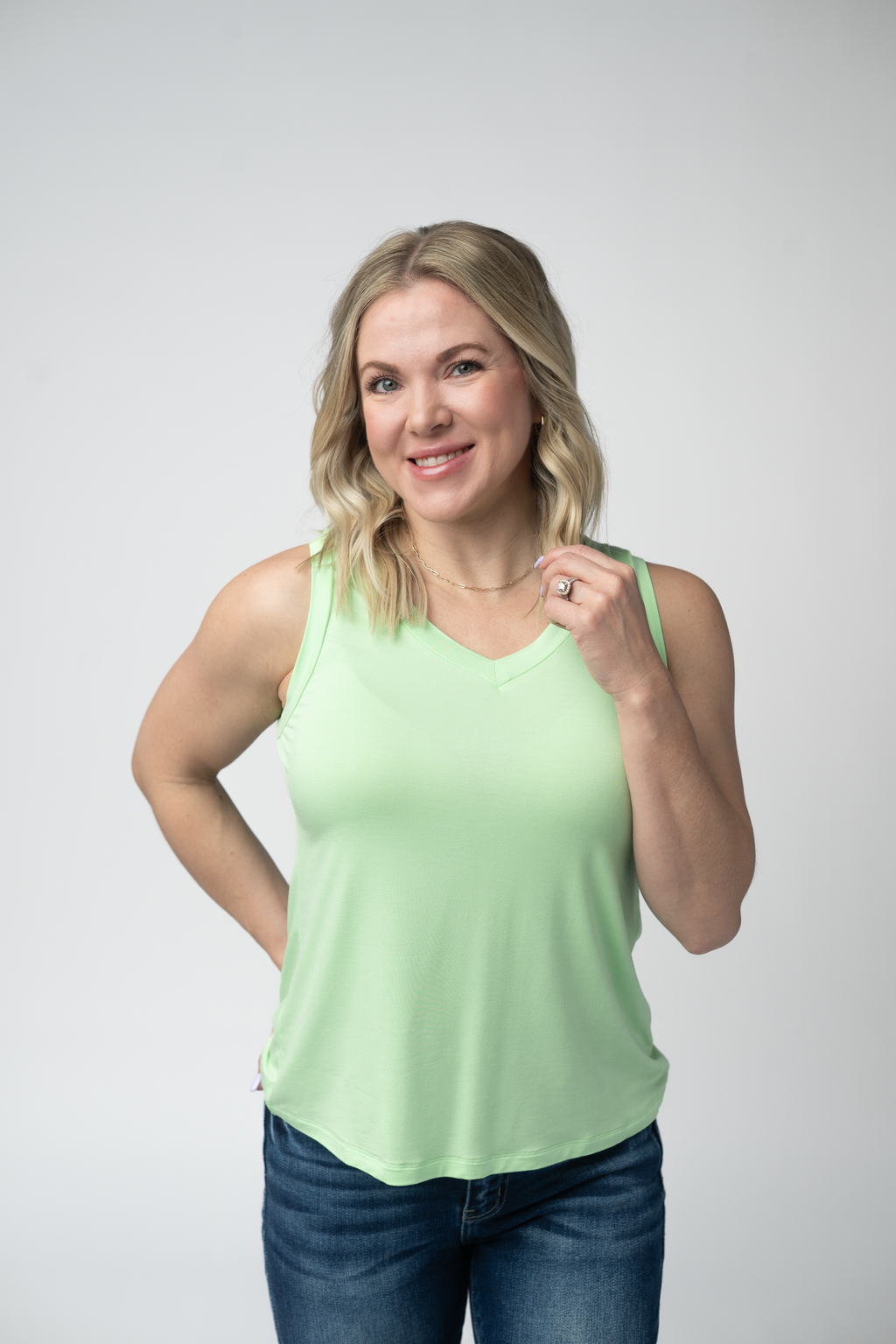 Noelle Tank - Lime