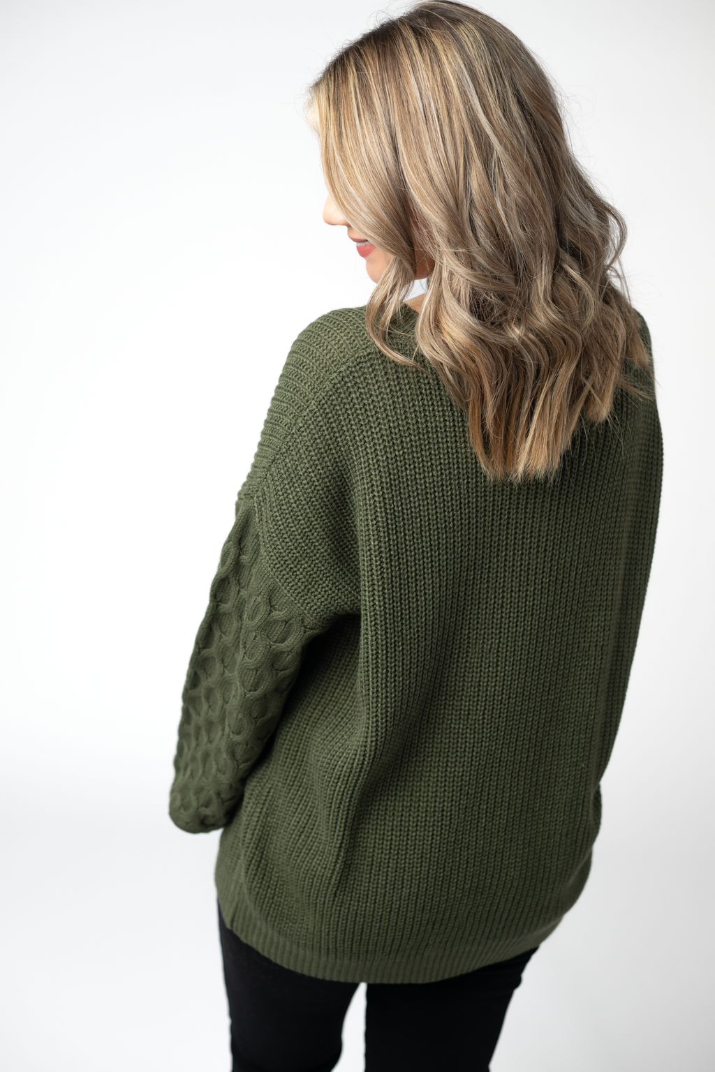 Talina Textured Sweater - Olive