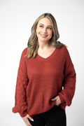 Talina Textured Sweater - Brick