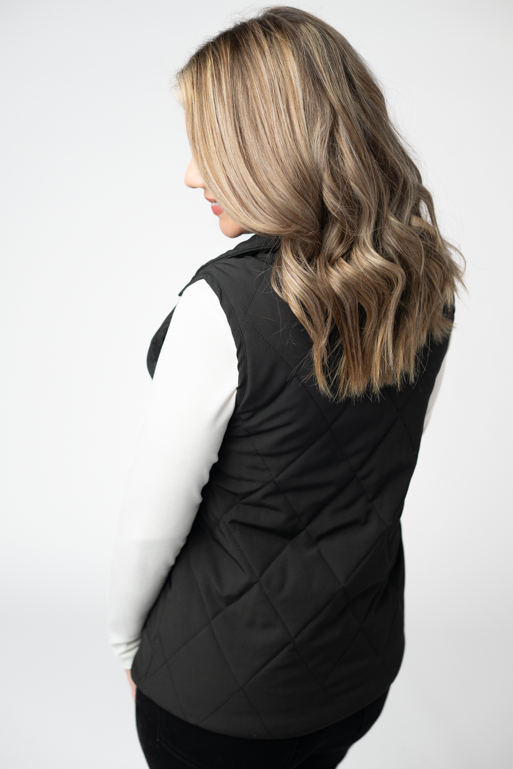 Remy Zip Up Vest - Black