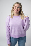 Josie Cozy Crew Sweater - Lavender