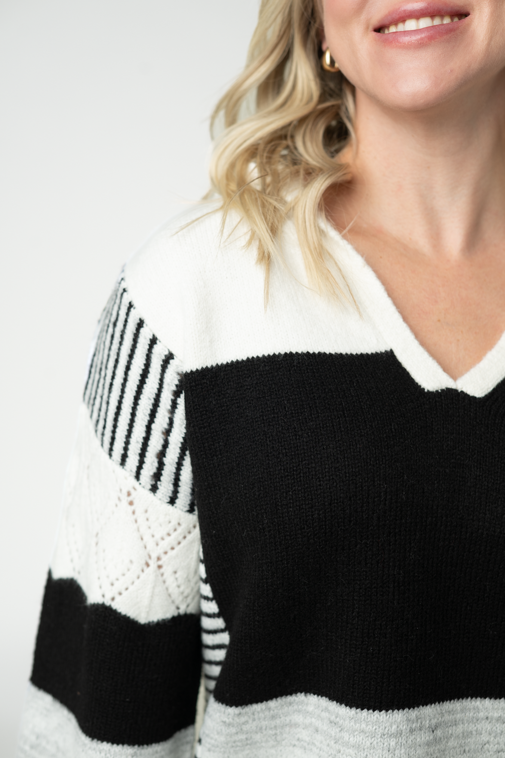 Monochrome Colorblock Hoodie