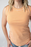 Morgan Micro Striped Tank - Orange