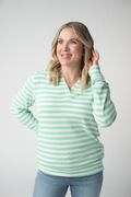 Amelia Striped Hoodie - Green