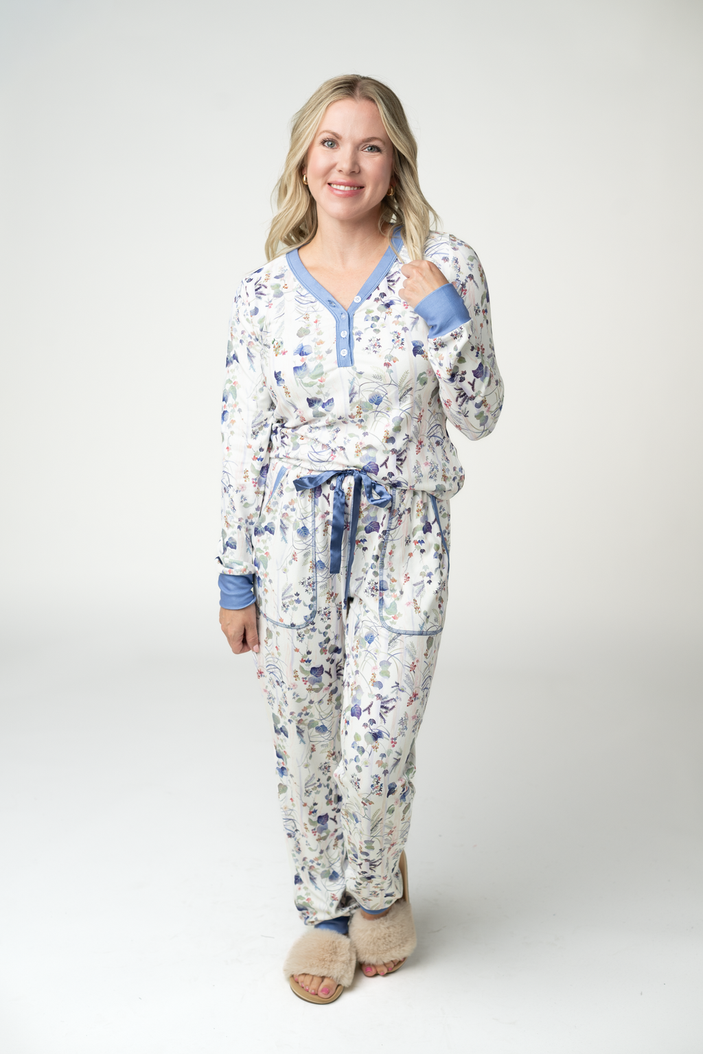 Cozy Pajama Set - Olive Meadow