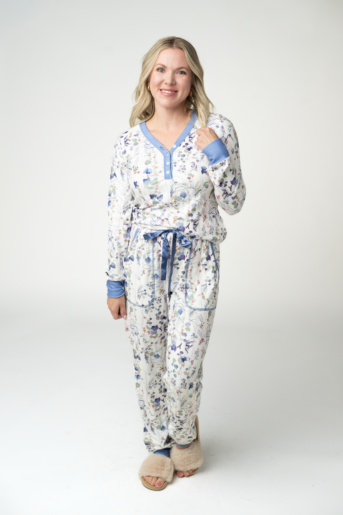 Cozy Pajama Set - Olive Meadow