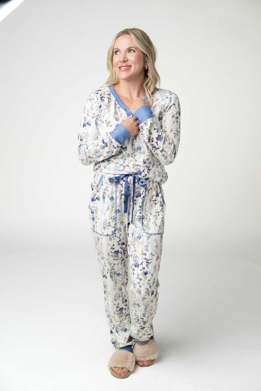 Cozy Pajama Set - Olive Meadow