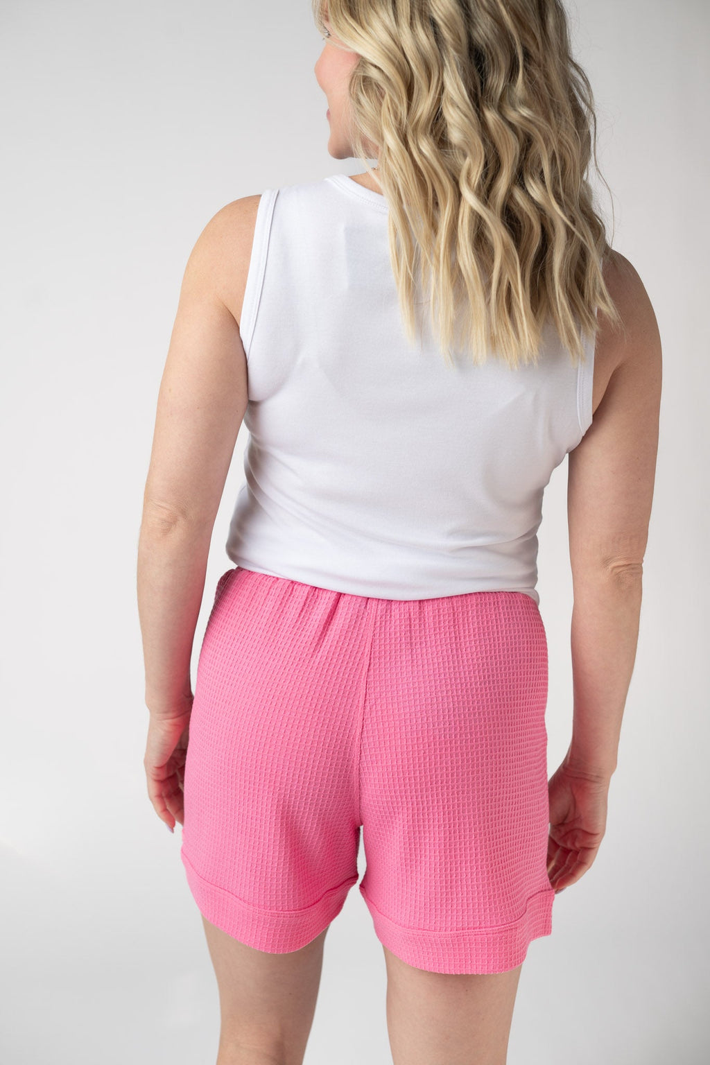 Weslie Waffle Shorts - Pink
