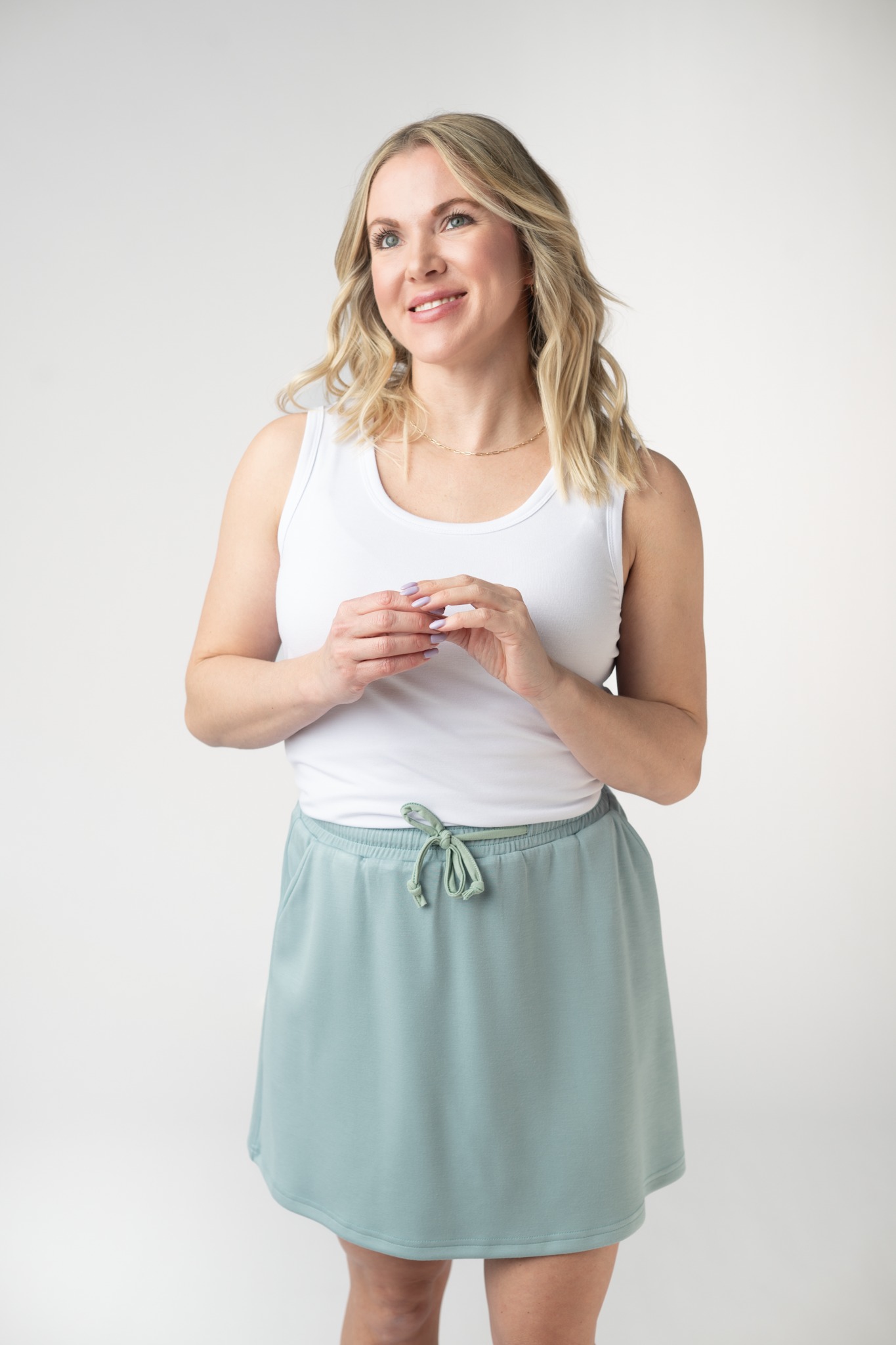 Serena Luxe Skort - Ocean Blue