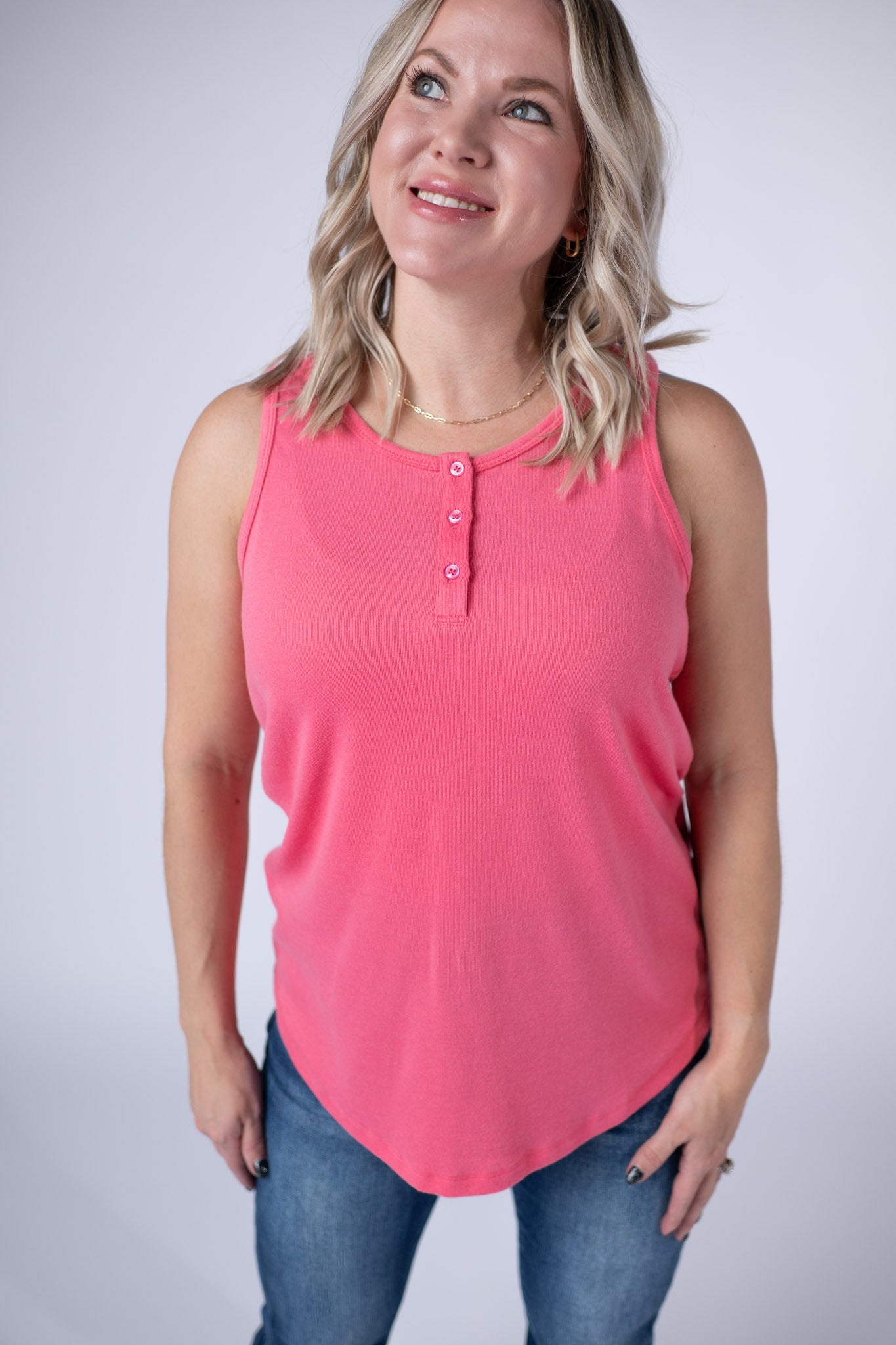 Alison Henley Tank - Sun Kissed Coral