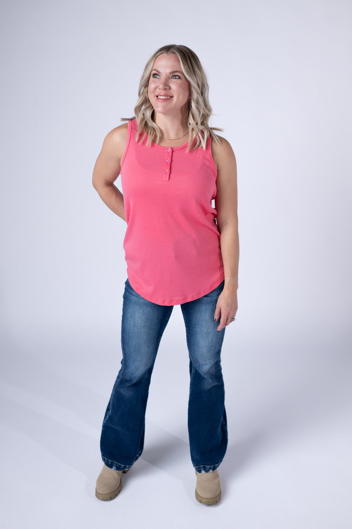 Alison Henley Tank - Sun Kissed Coral