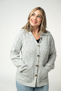 Confetti Dot Cable Cardigan Jacket - Grey