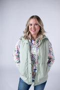 Remy Zip Up Vest - Sage