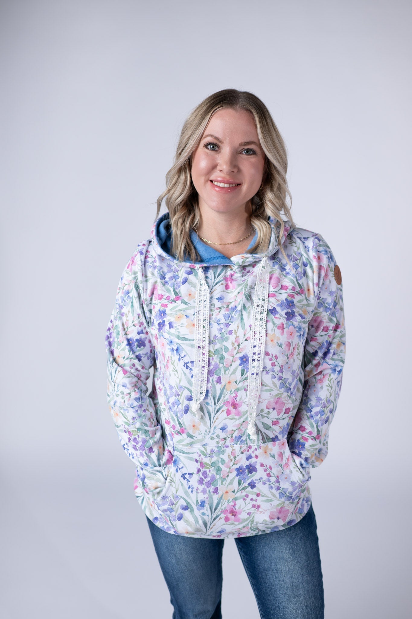 Hailey Pullover Hoodie - Cottage Floral