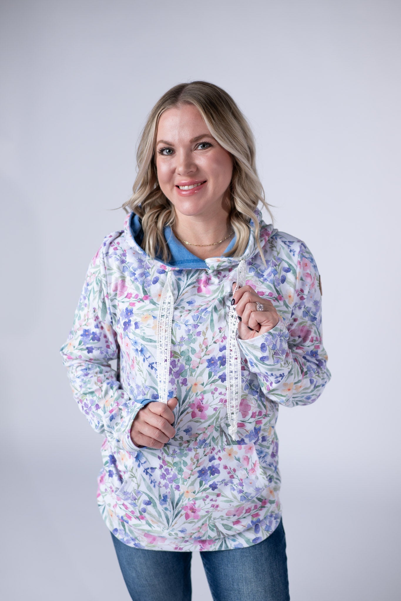 Hailey Pullover Hoodie - Cottage Floral