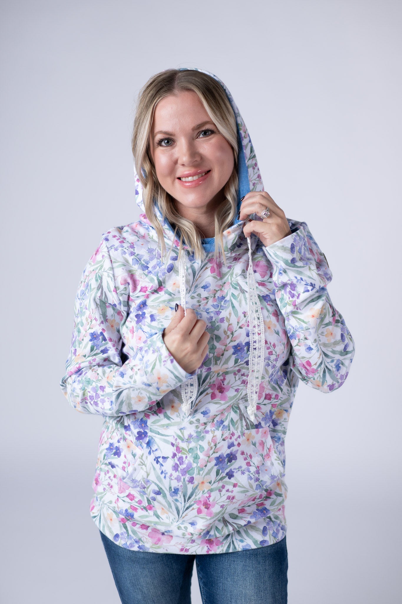 Hailey Pullover Hoodie - Cottage Floral