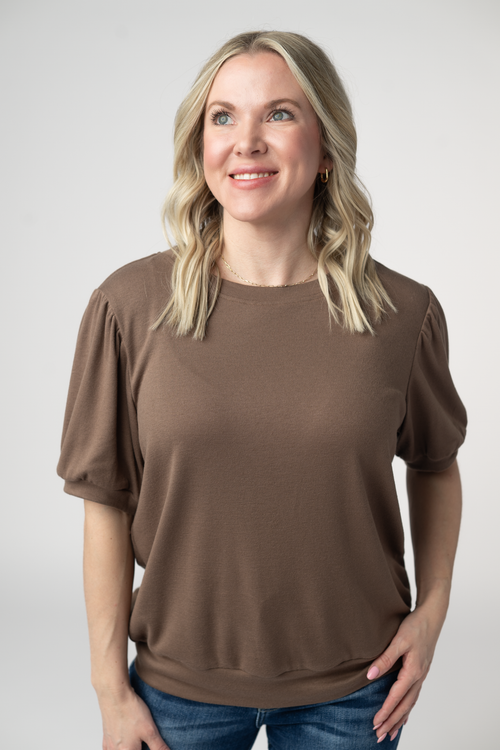 Katie Cozy Top - Mocha