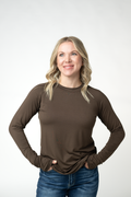 Blair Long Sleeve Top - Brown
