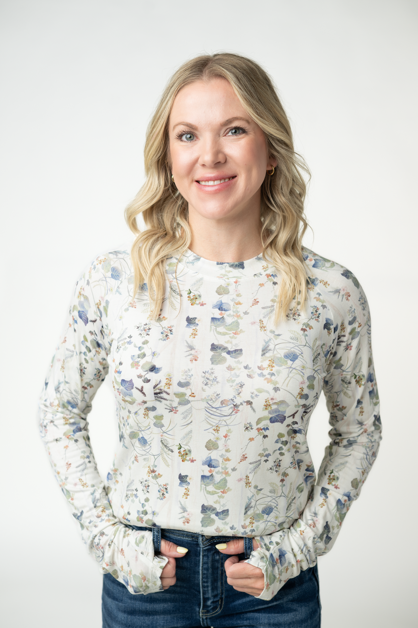Blair Long Sleeve Top - Olive Meadows