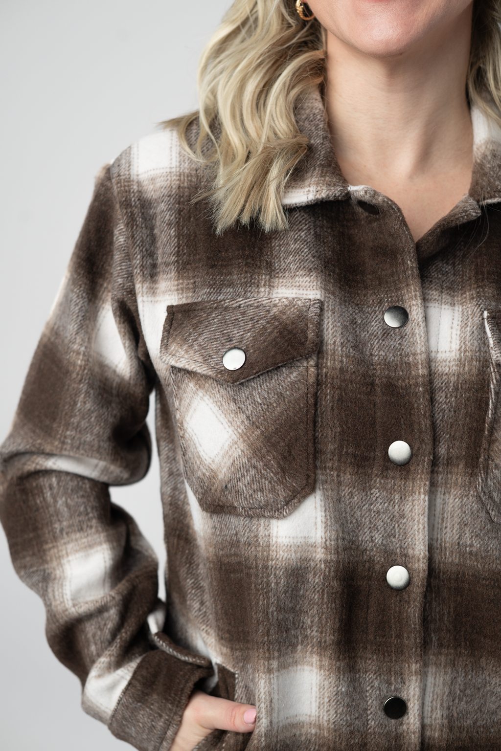 Norah Shacket - Brown Plaid