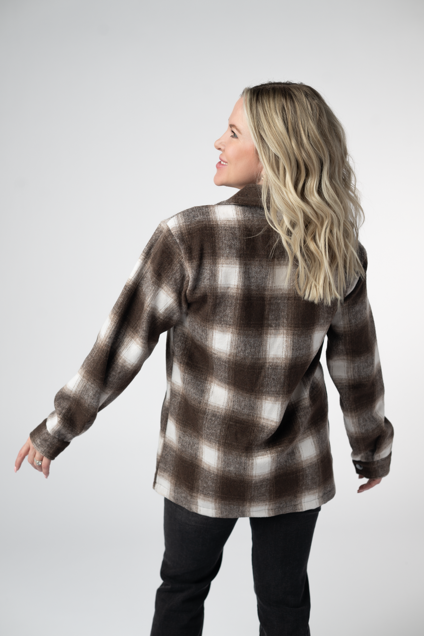 Norah Shacket - Brown Plaid