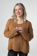 Crochet Sleeve Top - Camel