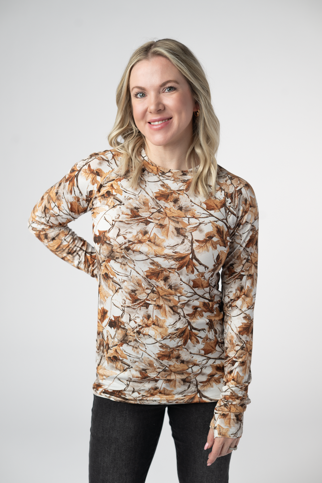 Blair Long Sleeve Top - Woodsy Camo