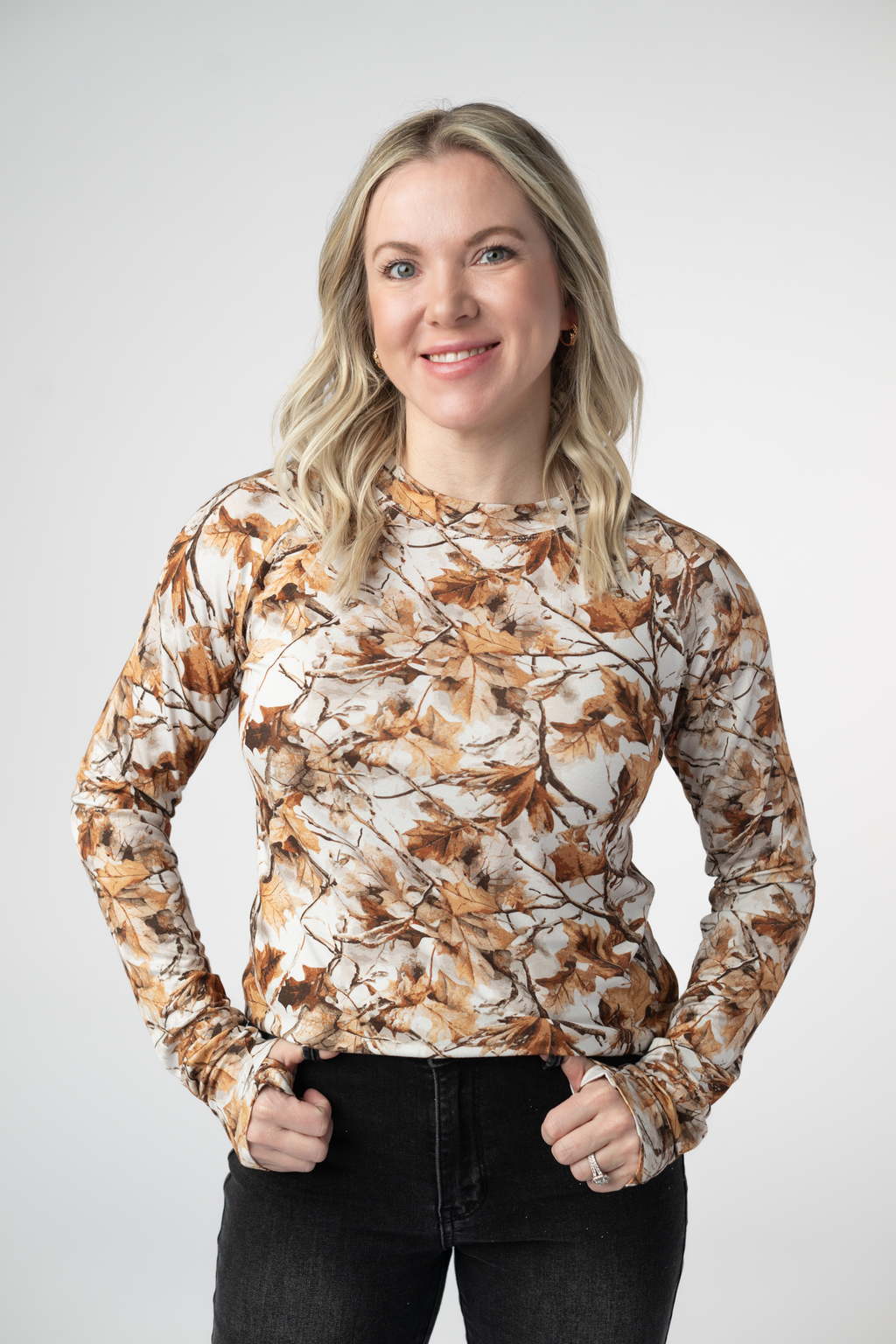 Blair Long Sleeve Top - Woodsy Camo