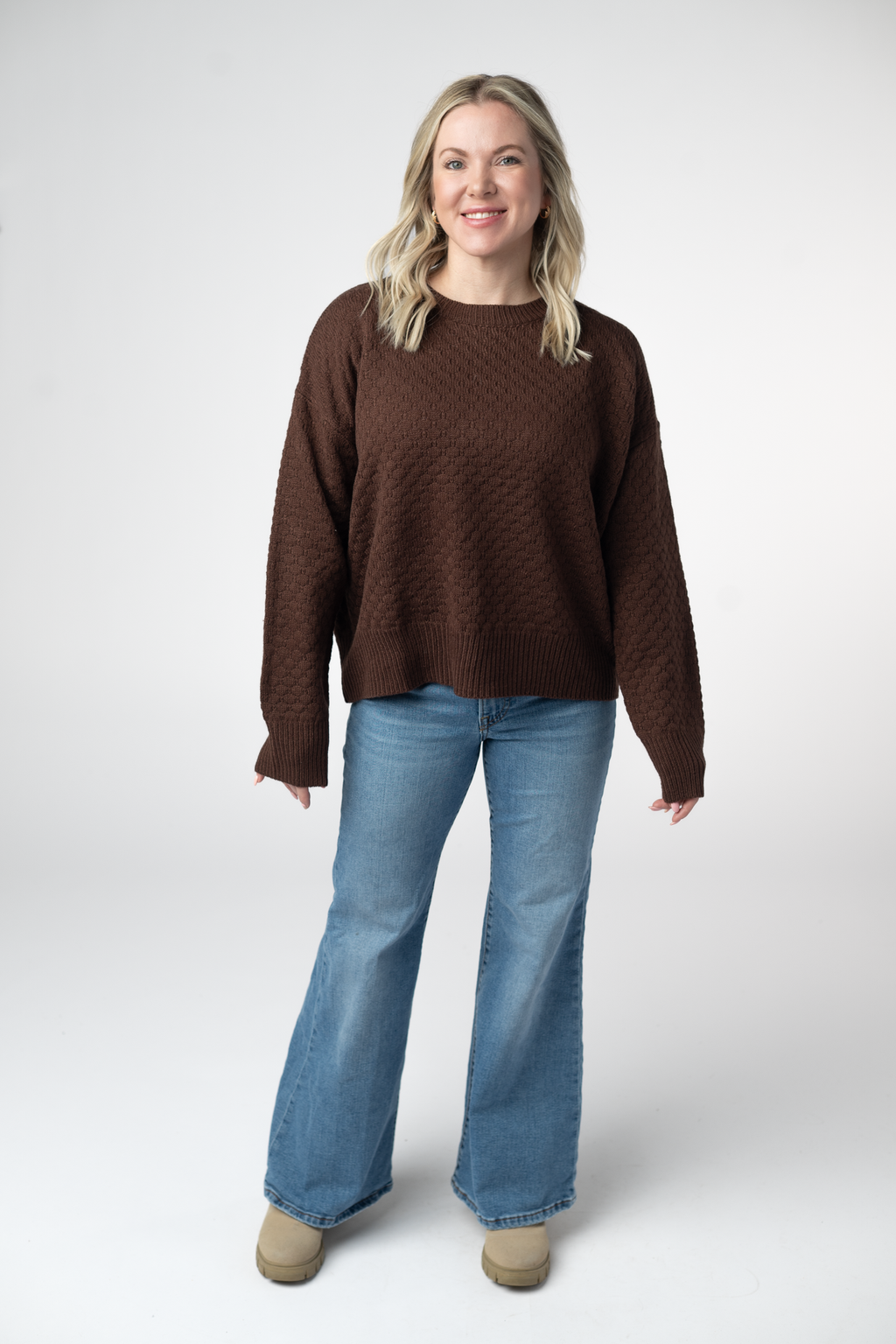 Gianna Pullover Sweater - Brown