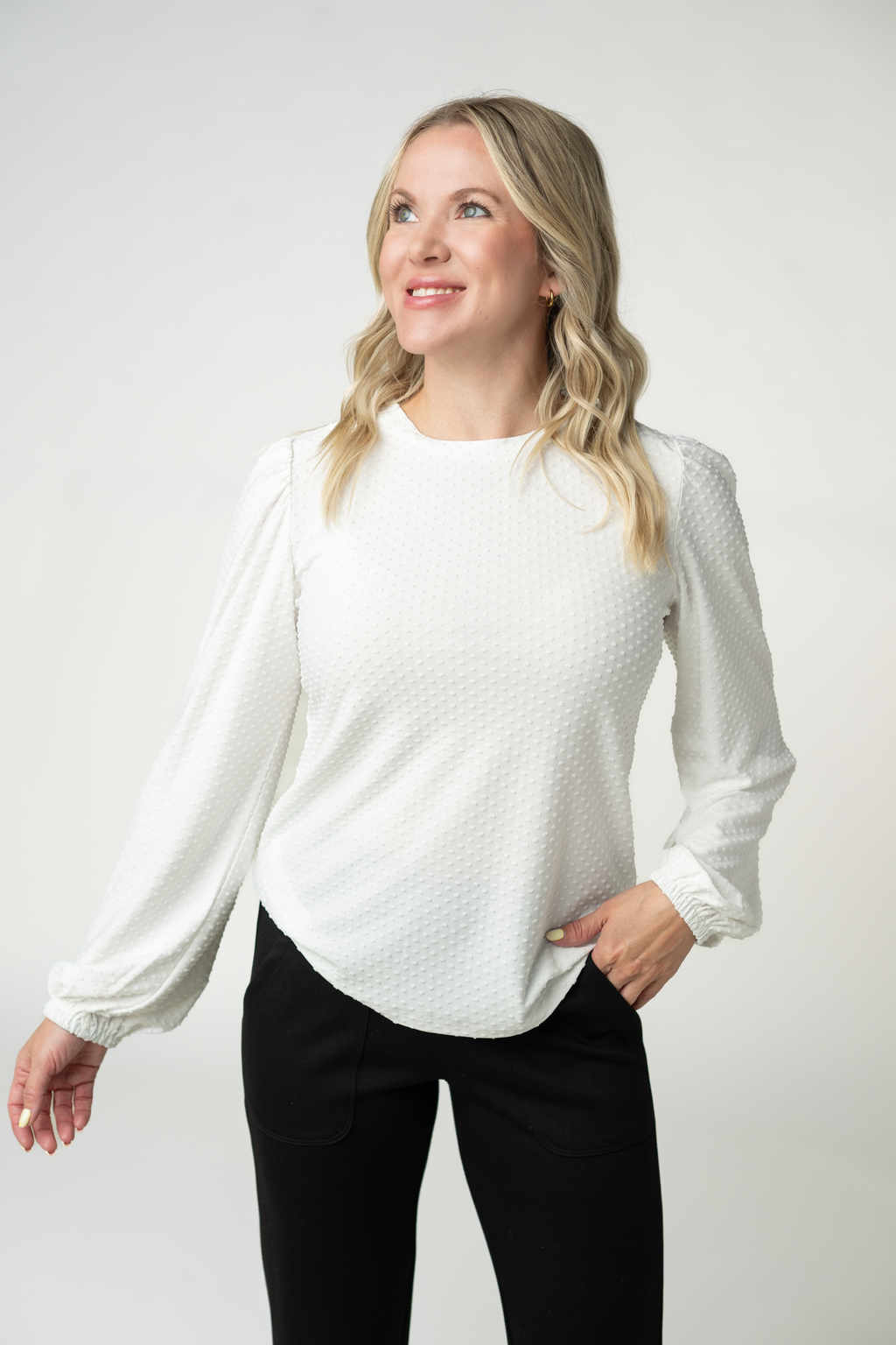 Miranda Dot Top - White