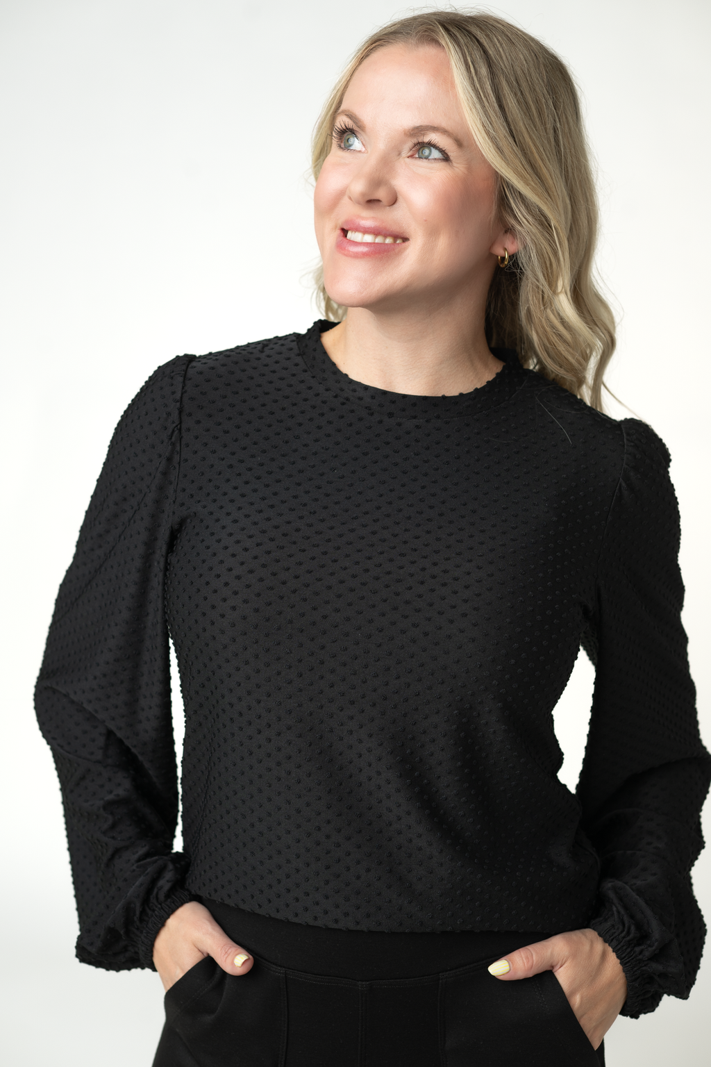 Miranda Dot Top - Black