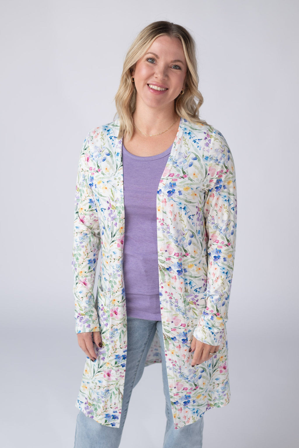 Classic Cardigan - Cottage Floral
