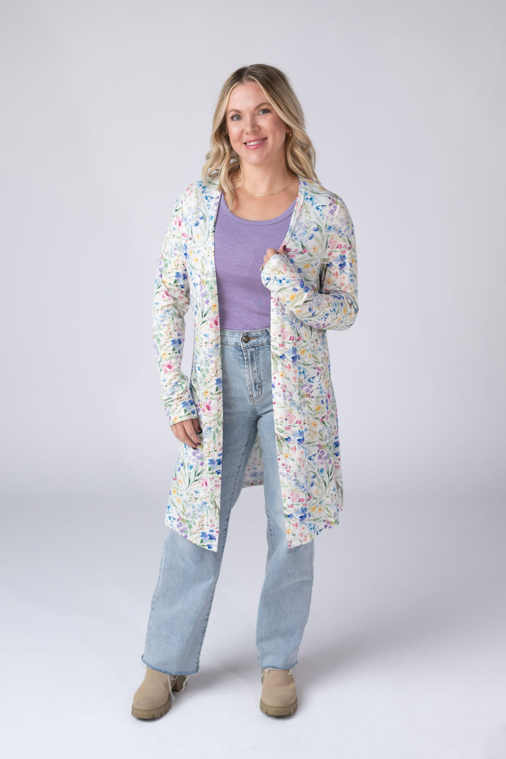 Classic Cardigan - Cottage Floral
