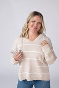 Maddie Striped Hoodie - Natural