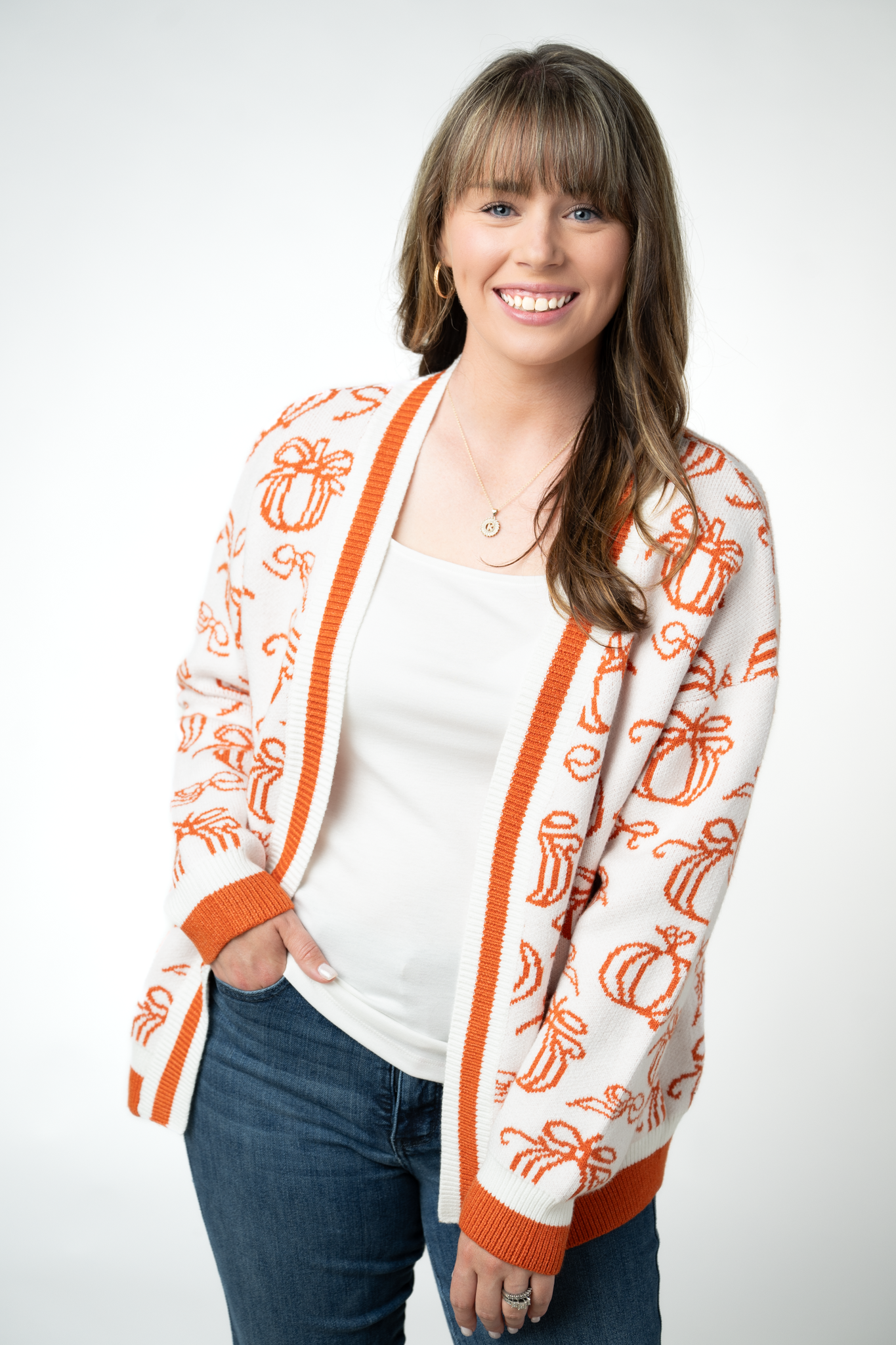 Pumpkins Pocket Cardigan