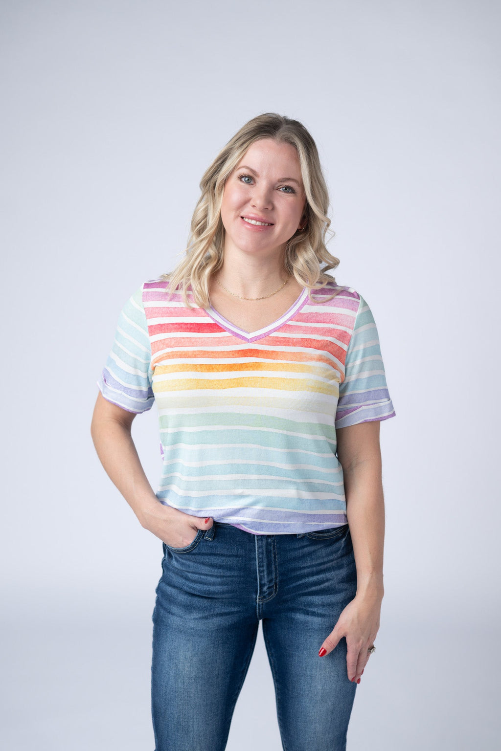 Sophie Top - Rainbow Stripes