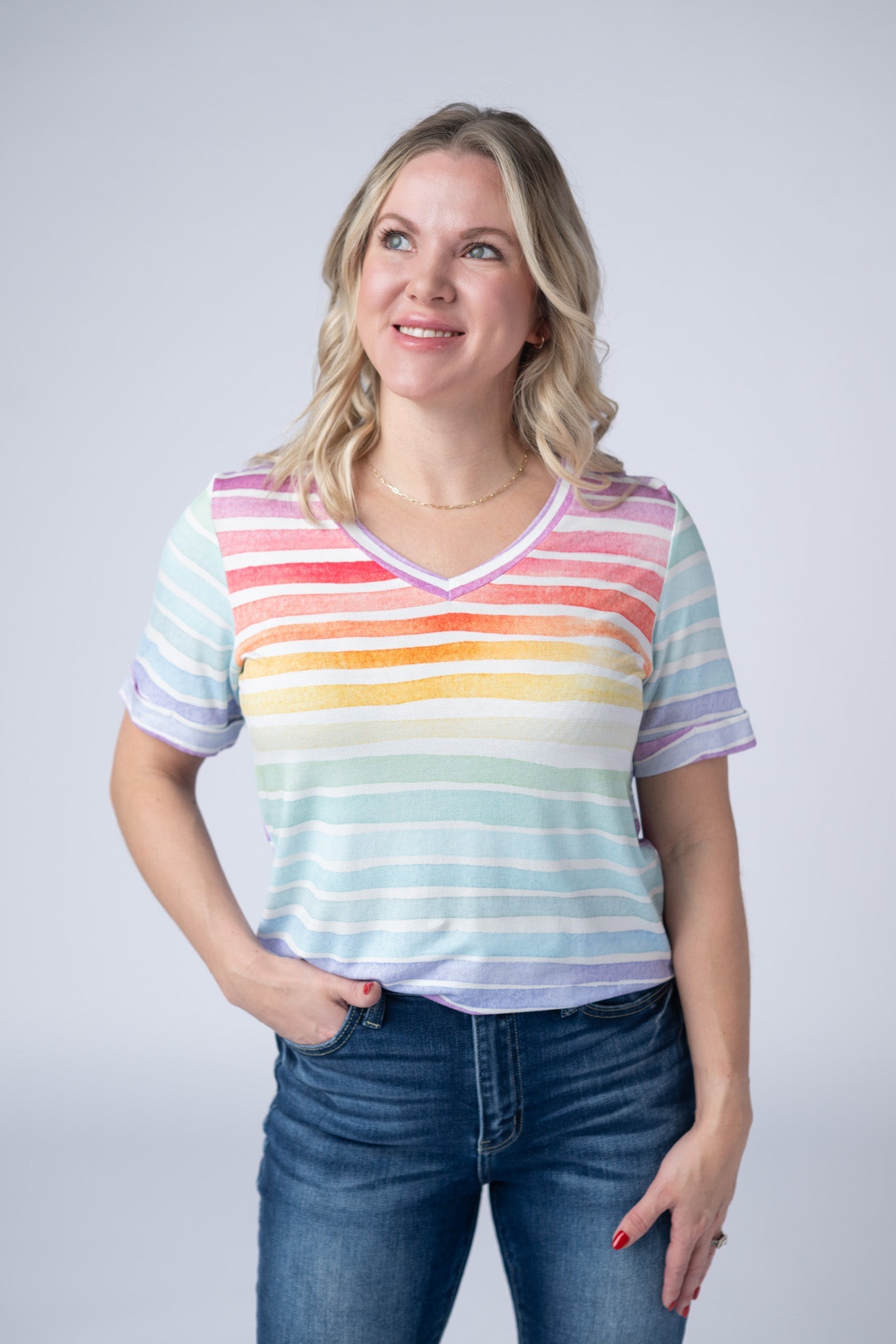 Sophie Top - Rainbow Stripes