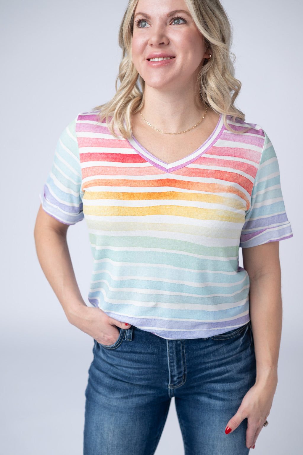 Sophie Top - Rainbow Stripes