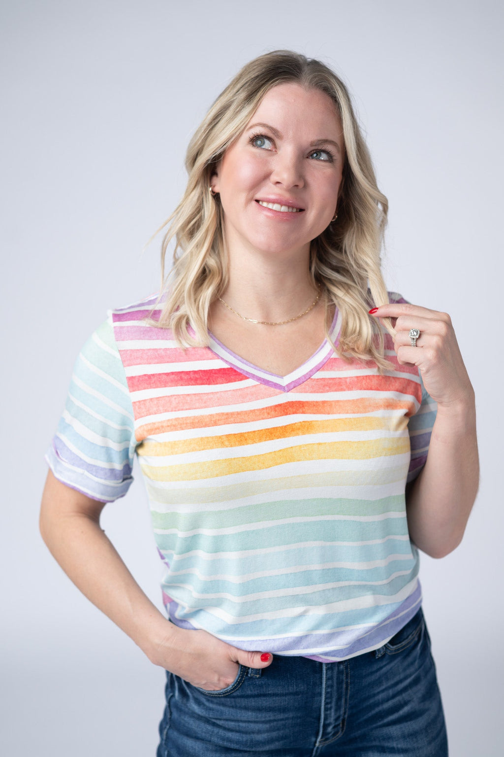 Sophie Top - Rainbow Stripes