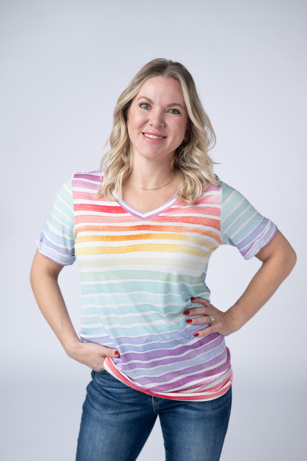 Sophie Top - Rainbow Stripes