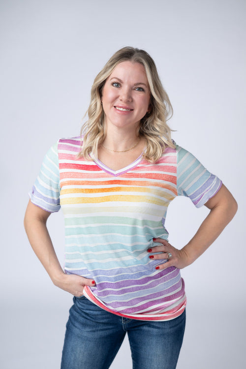 Sophie Top - Rainbow Stripes