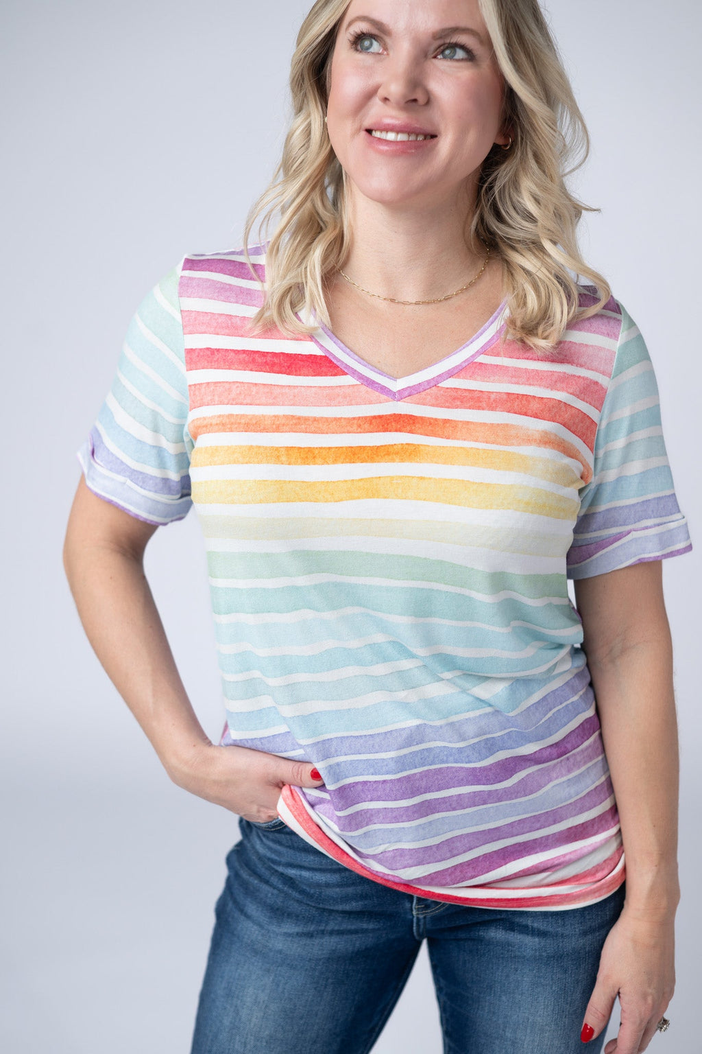 Sophie Top - Rainbow Stripes