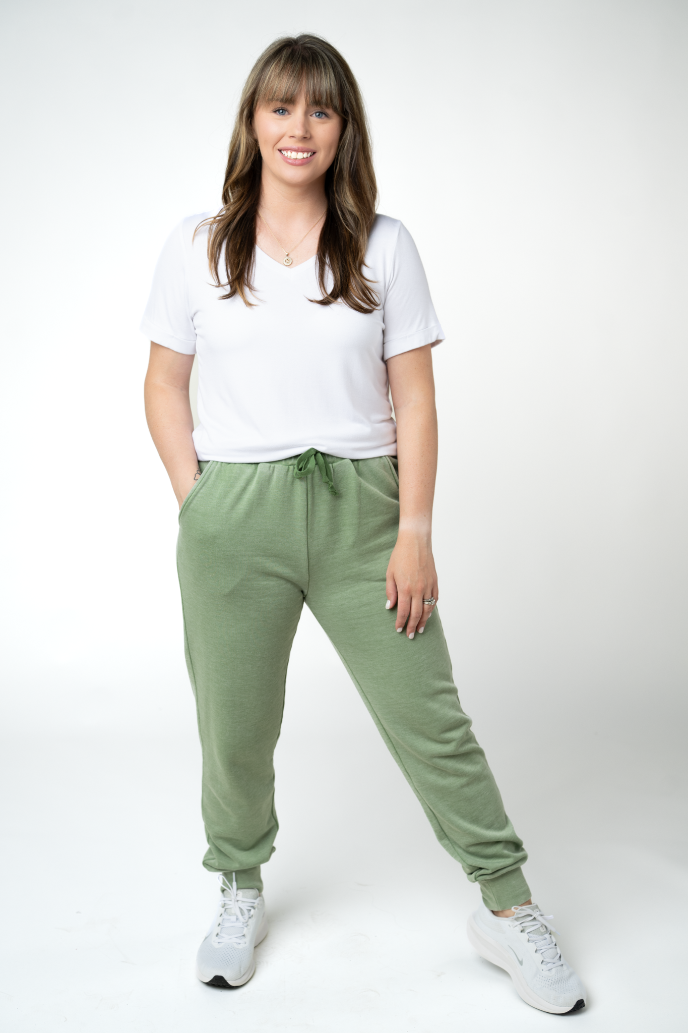Vintage Wash Joggers - Olive