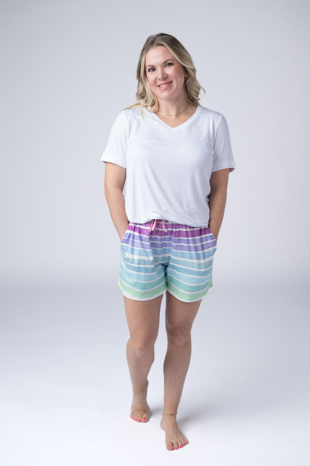 Jamie Shorts - Rainbow Stripes