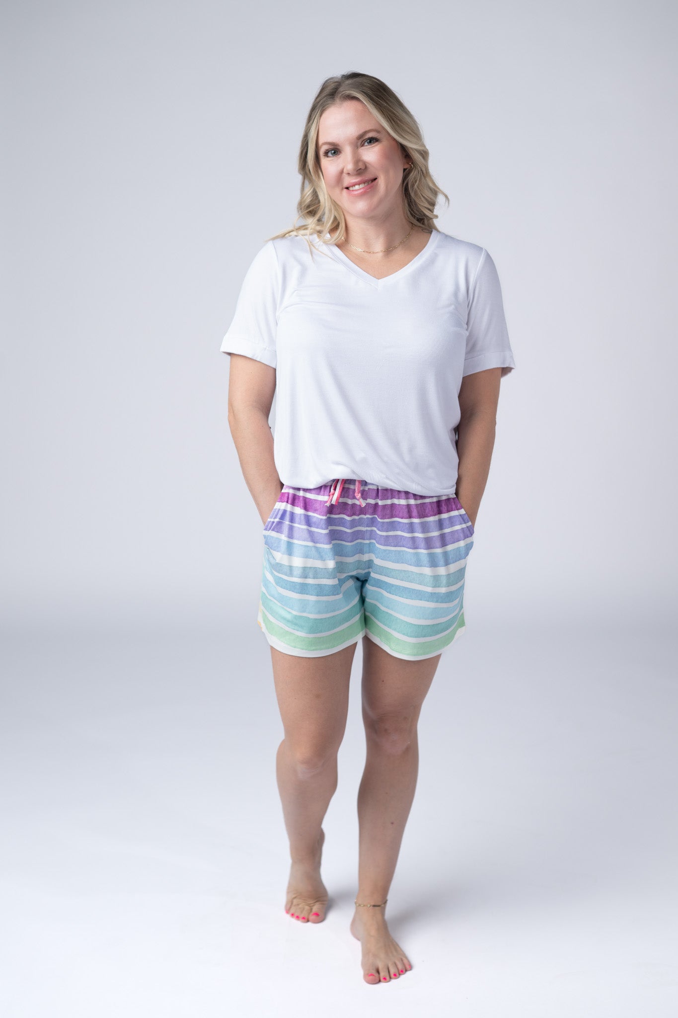 Jamie Shorts - Rainbow Stripes