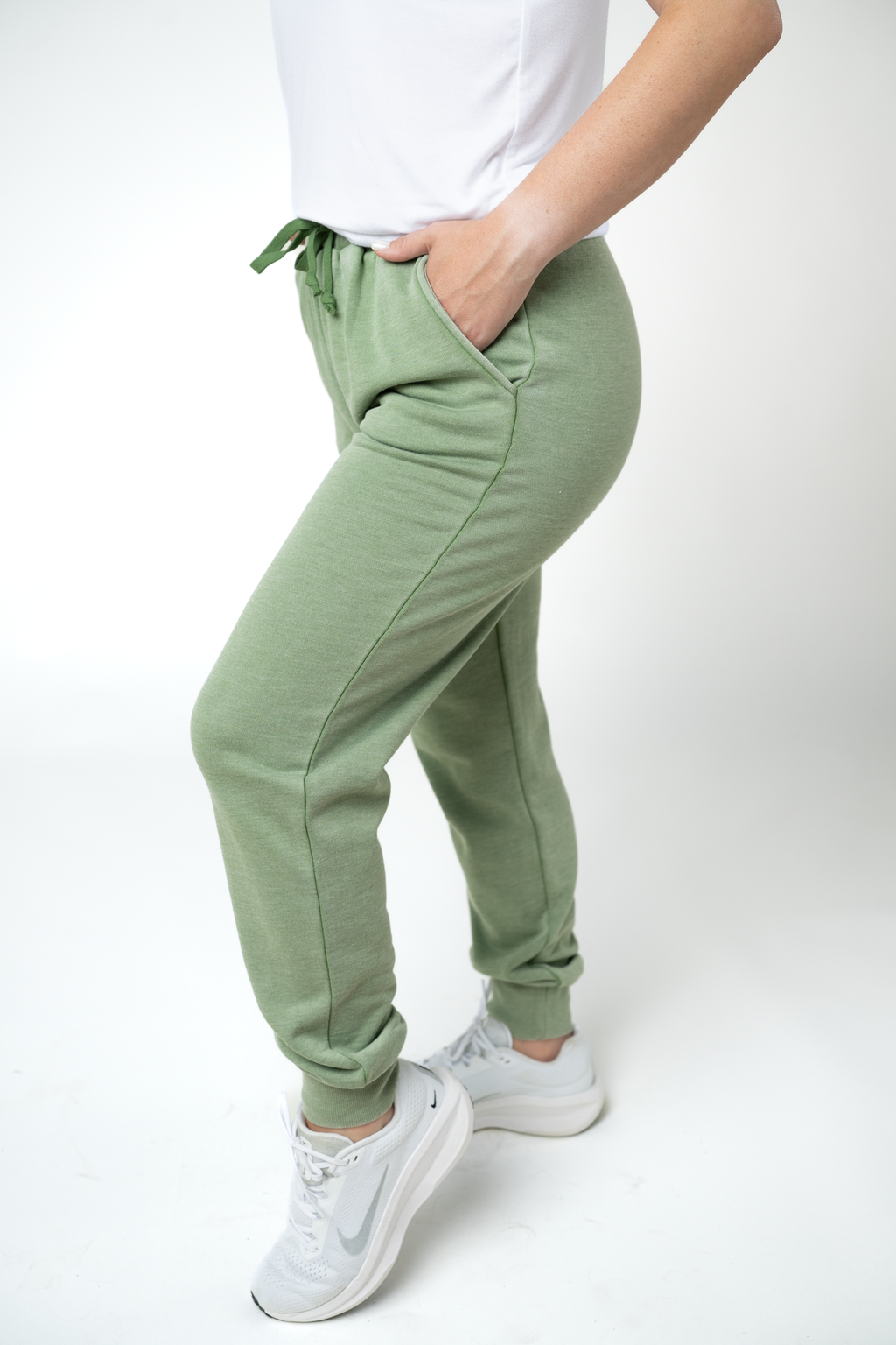 Vintage Wash Joggers - Olive