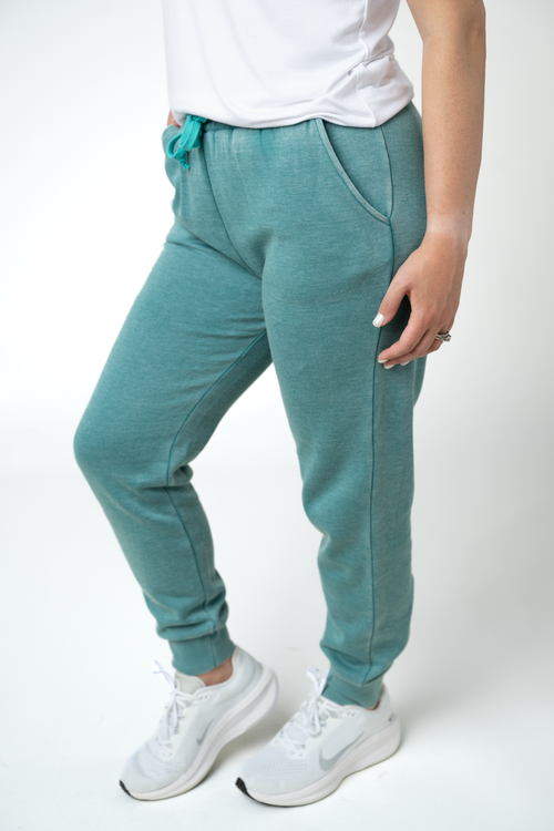 Vintage Wash Joggers - Teal