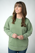 Vintage Wash Pullover - Olive