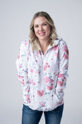 HalfZip Hoodie - Pink Bloom