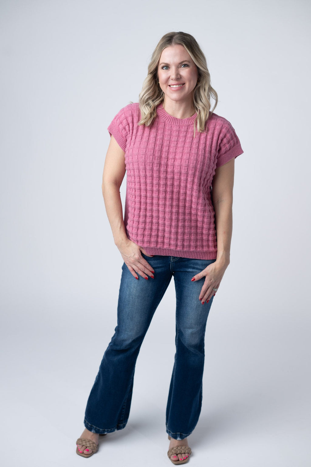 Kelly Knitted Top - Rose